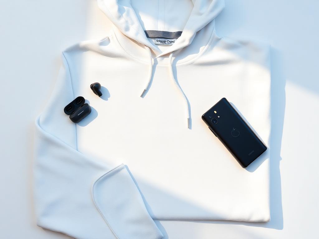Branded tech gadgets and premium hoodie corporate apparel